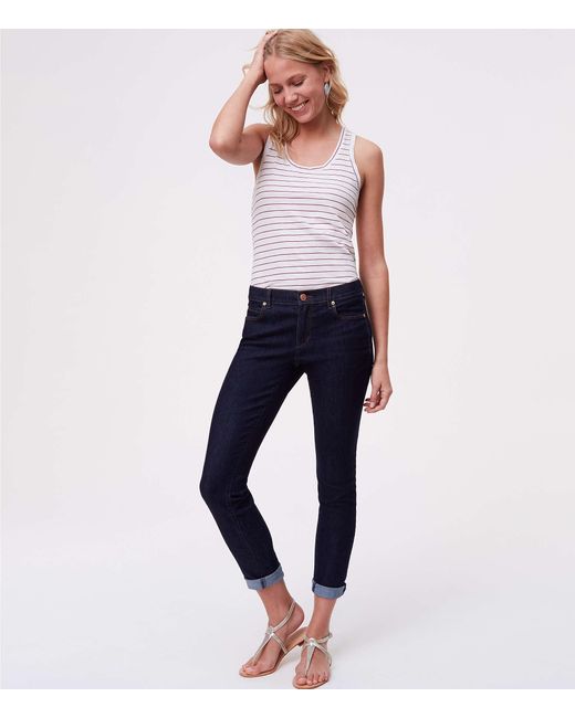 dark blue petite skinny jeans