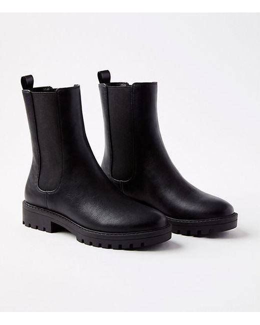 LOFT Lug Sole Chelsea Boots in Black | Lyst
