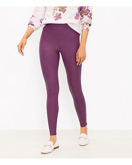 LOFT Tall Ribbed Ponte Leggings in 