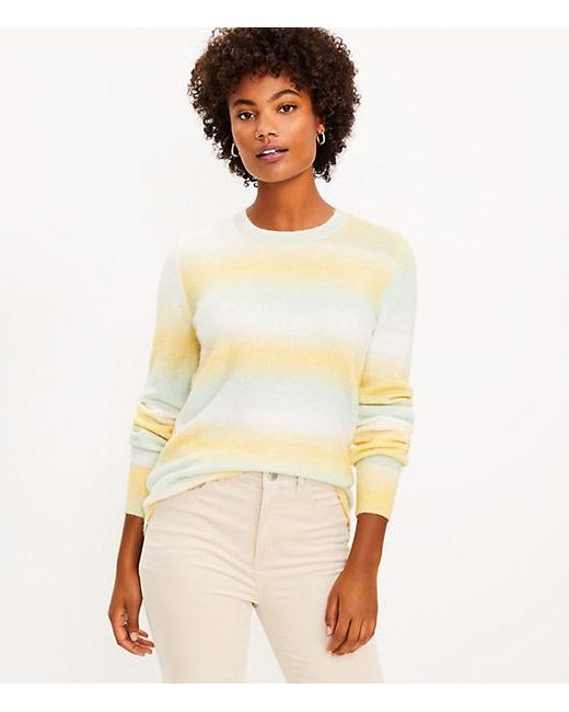 LOFT Spacedye Sweater in Yellow | Lyst