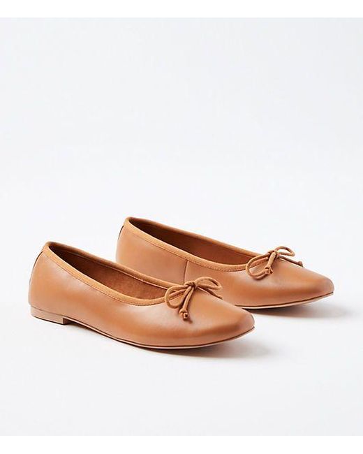 LOFT Ballet Flats in Brown | Lyst