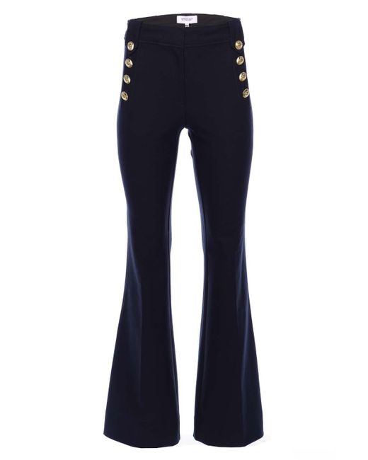 10 Crosby Derek Lam Cotton Robertson Flare Trouser With Sailor Buttons ...