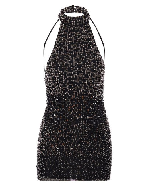 retroféte Olivia Gunmetal Sequined Mini Dress in Black Lyst
