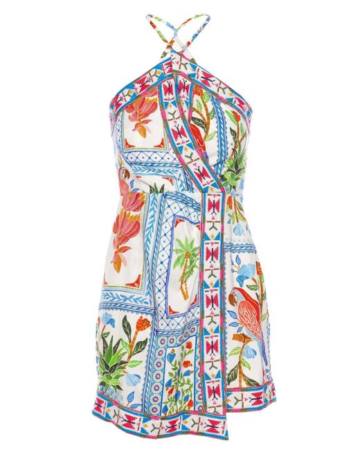 FARM Rio Synthetic Embroidered Mini Dress | Lyst UK