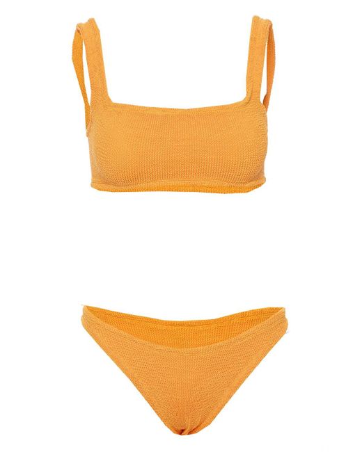 Hunza G Helena Prene Bikini Mango in Orange | Lyst