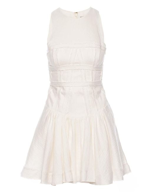 Aje. Linen Tidal Corset Mini Dress in Ivory (White) | Lyst UK