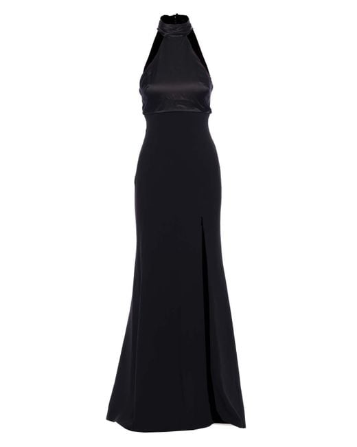 Cinq À Sept Synthetic Alexandra Turtleneck Halter Gown in Black | Lyst
