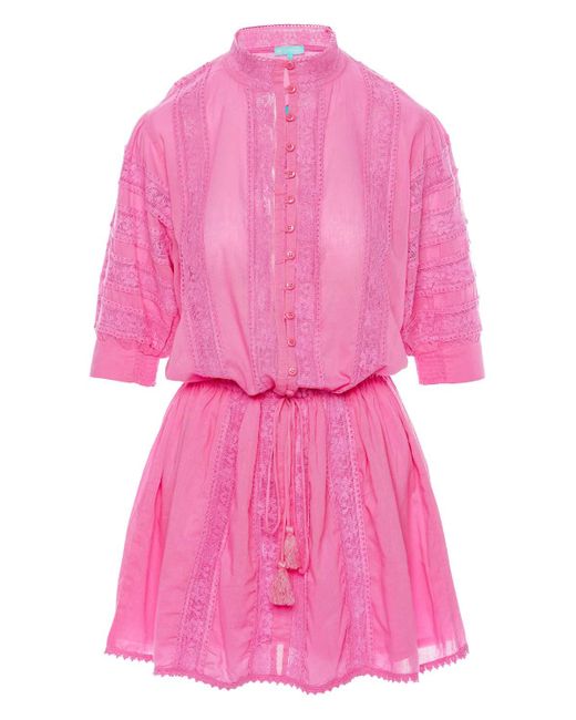 Melissa Odabash Rita Cover Up Mini Dress in Pink | Lyst