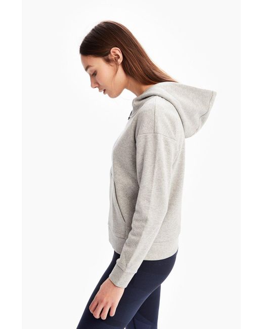 Lolë Fleece Unite Zip Hoodie in Grey (Gray) Save 2 Lyst