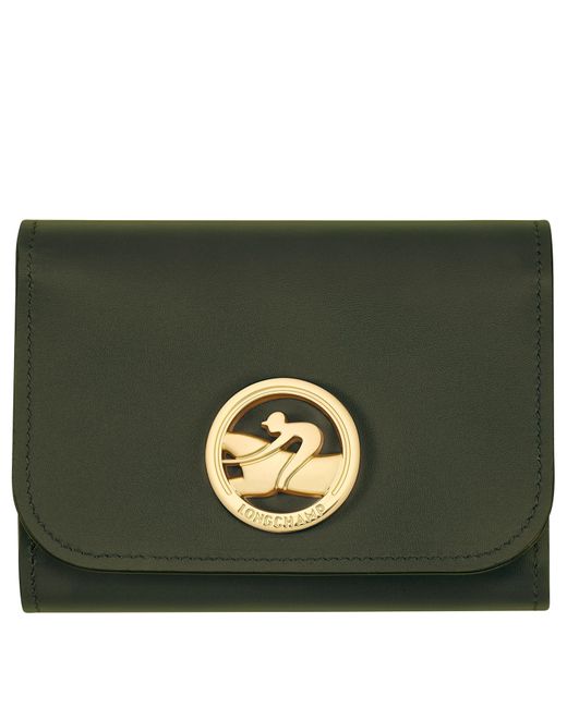 Longchamp Green Brieftasche im Kompaktformat Box-Trot