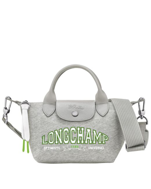 Bolso con asa superior XS Le Pliage Collection Longchamp de color Gray