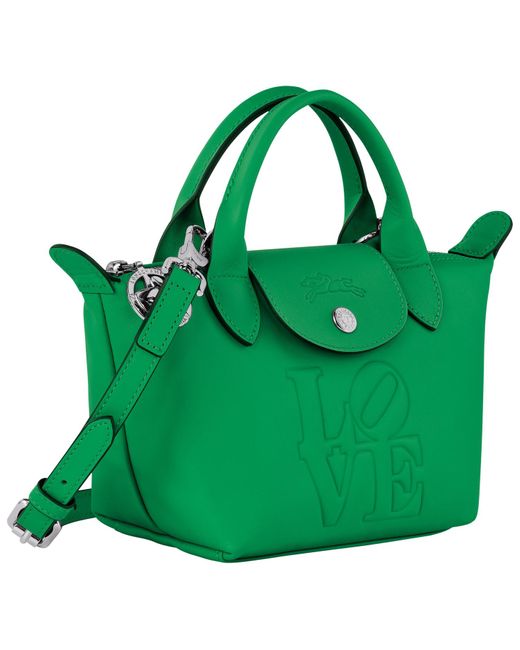 Longchamp Green Handtasche XS x Robert Indiana
