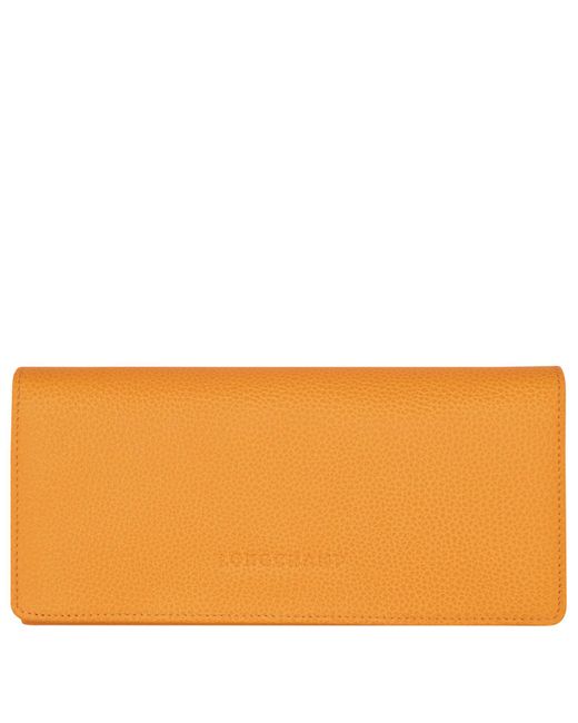 Cartera continental grande Le Foulonné Longchamp de color Orange