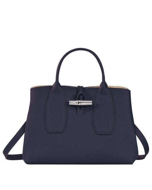 Longchamp Blue Handtasche M Le Roseau