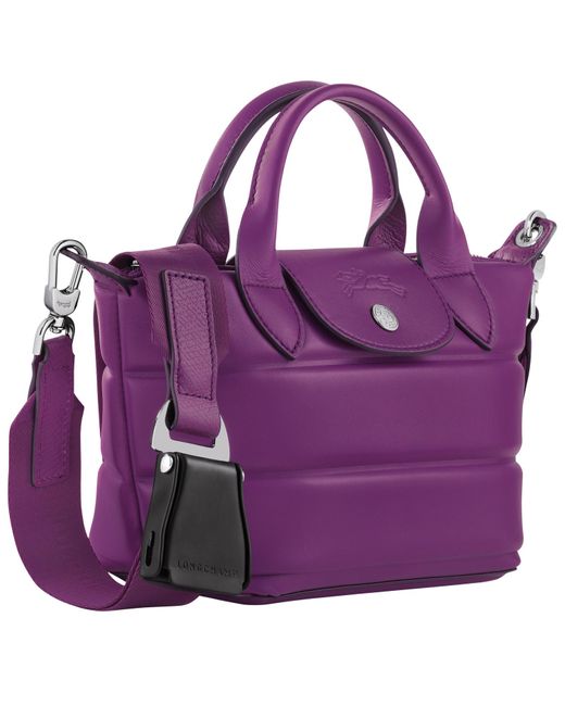 Bolso con asa superior XS Le Pliage Xtra Longchamp de color Purple