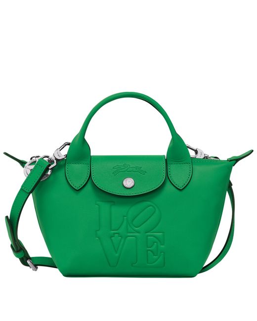 Longchamp Green Handtasche XS x Robert Indiana