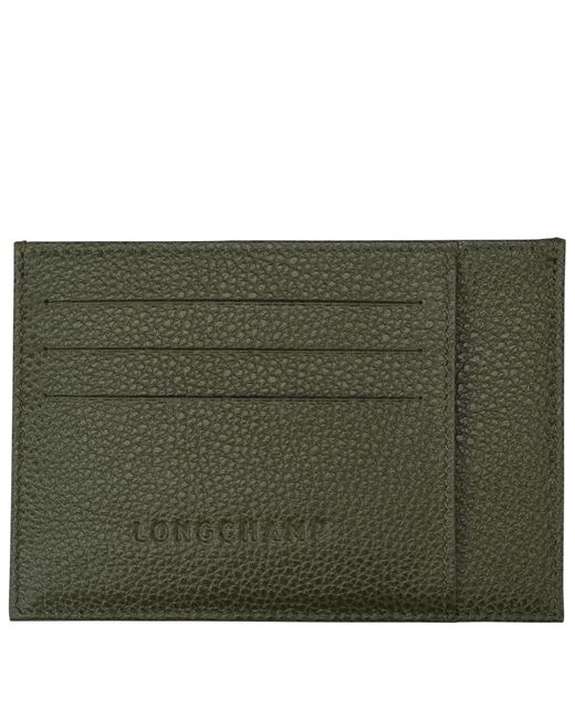 Longchamp Green Karten-Etui Le Foulonné