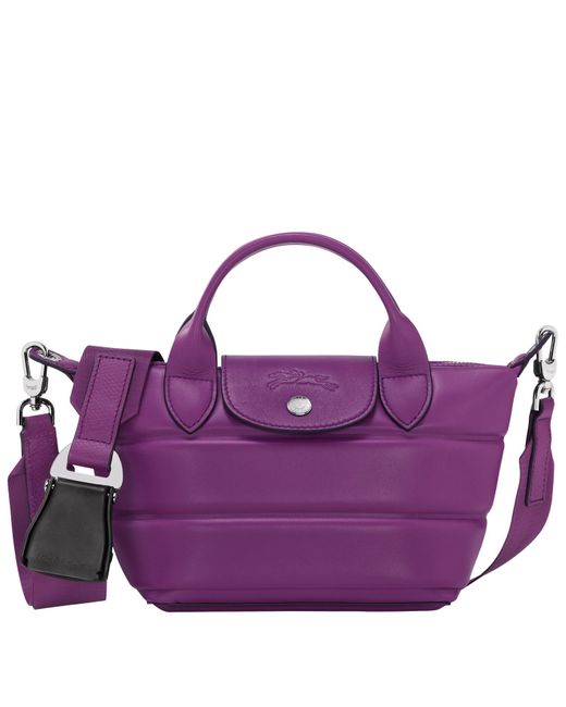 Bolso con asa superior XS Le Pliage Xtra Longchamp de color Purple
