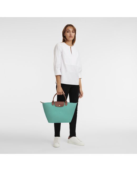 Longchamp Tas Met Handgreep Aan De Bovenkant M het Groen | Lyst NL