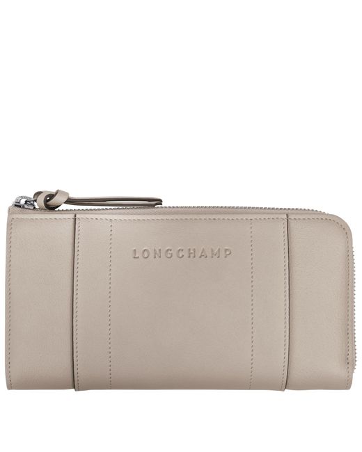Portefeuille zippé 3D Longchamp en coloris Gray