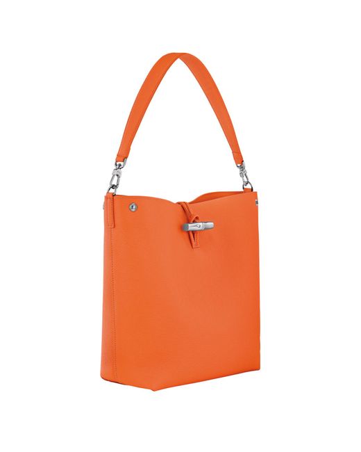 Longchamp Orange Shoulder Bag M Le Roseau