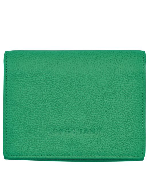 Longchamp Green Brieftasche im Kompaktformat Le Foulonné