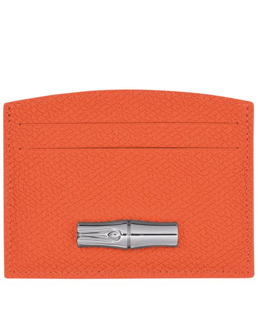 Tarjetero Roseau Longchamp de color Orange
