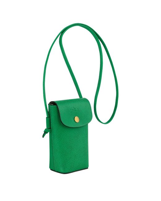 Longchamp Green Portemonnaie mit Lederband Épure