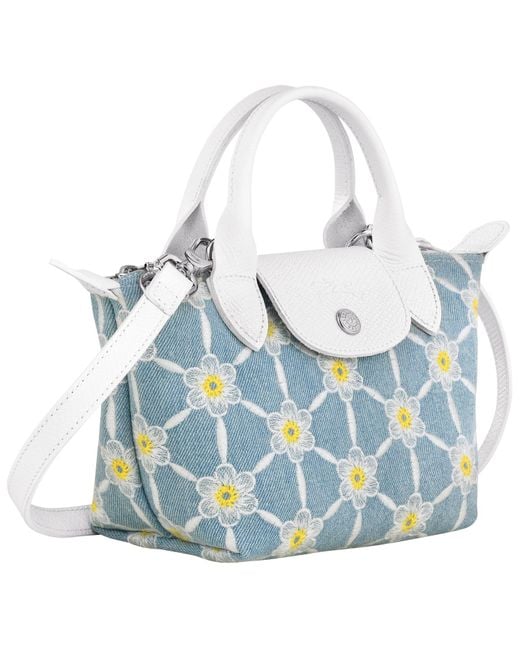 Longchamp Tas Met Handgreep Aan De Bovenkant Xs Le Pliage Collection in het Blue