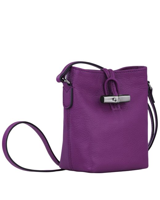 Bolso bandolera XS Roseau Longchamp de color Purple
