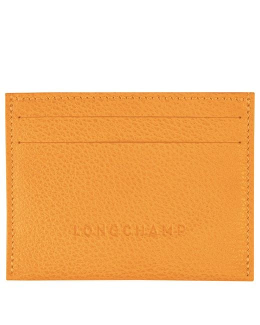 Longchamp Orange Karten-Etui Le Foulonné