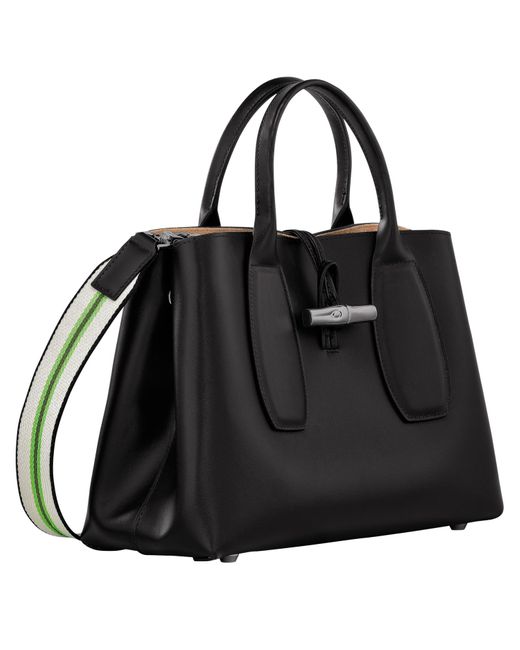 Longchamp Black Handtasche M Roseau
