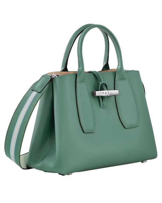 Longchamp Tas Met Handgreep Aan De Bovenkant M Le Roseau in het Green