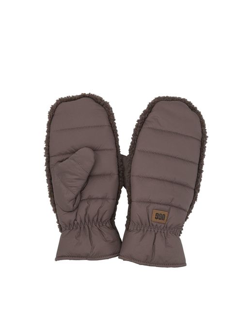Ugg Brown Fluff Gloves for men
