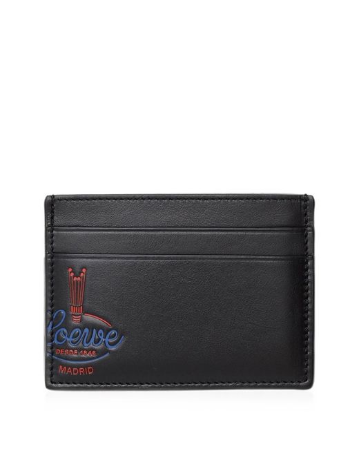 Loewe Black Logo-Print Cardholder for men