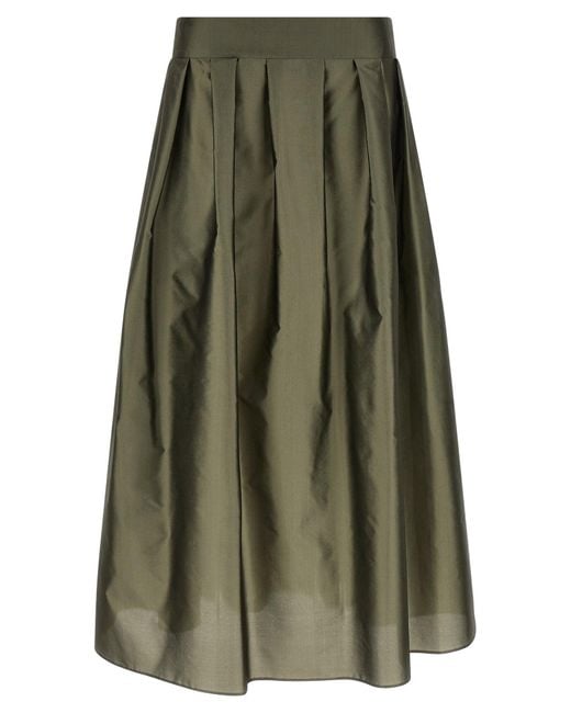 Max Mara Green Polyester Mini Skirt
