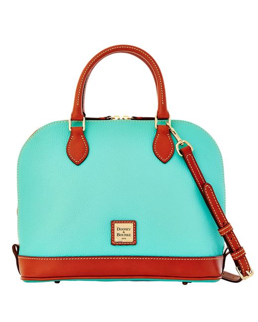 dooney and bourke pebble leather zip zip satchel