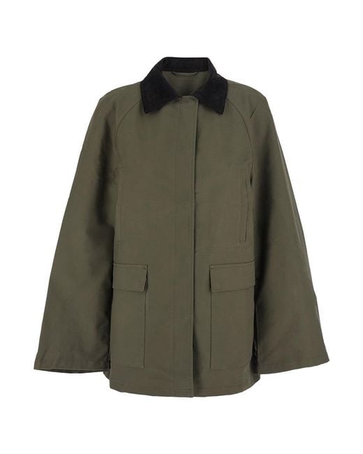 Totême Green Jacket Summer County Jackey