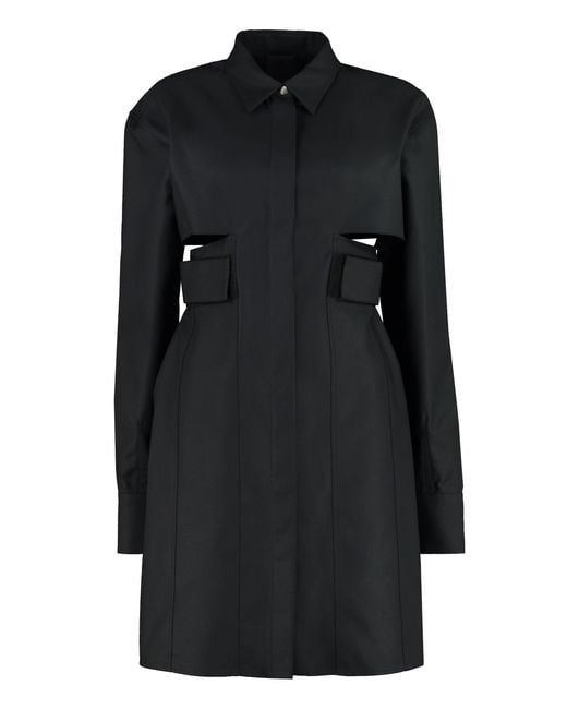Givenchy Black Chic Chemisier With Graphic Inserts For