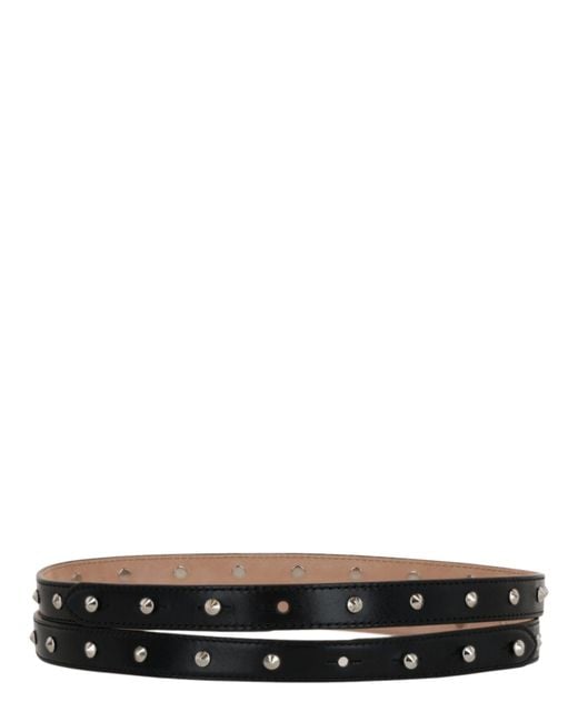 McQueen Black Studded Double Belt