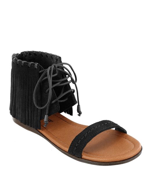 Minnetonka Havana  Suede Sandals  in Black Lyst