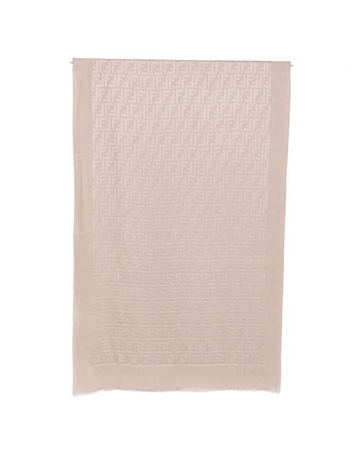 Fendi Natural Ff Silk Stole