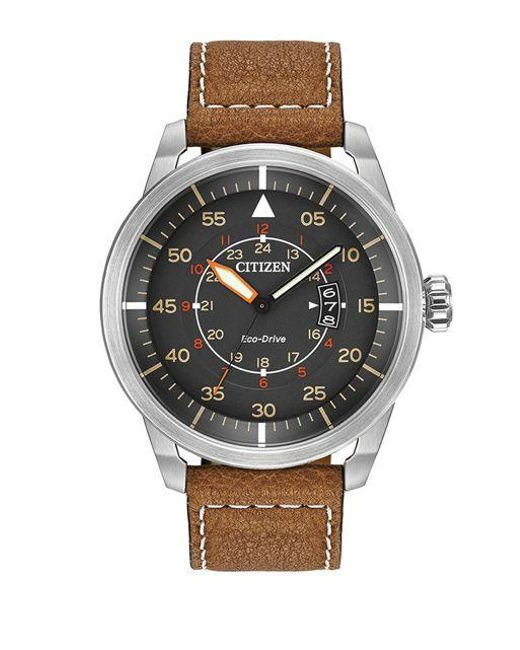 citizen eco drive leather strap