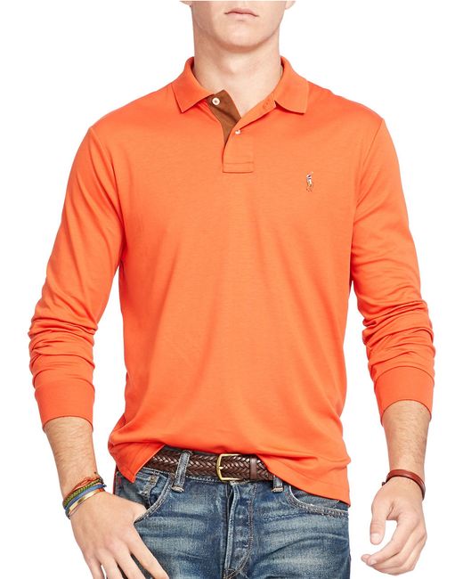 Polo ralph lauren Long Sleeve Pima Cotton Polo Shirt in ...
