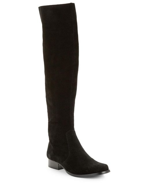 Isaac mizrahi new york Yolanda Suede Boots in Black | Lyst