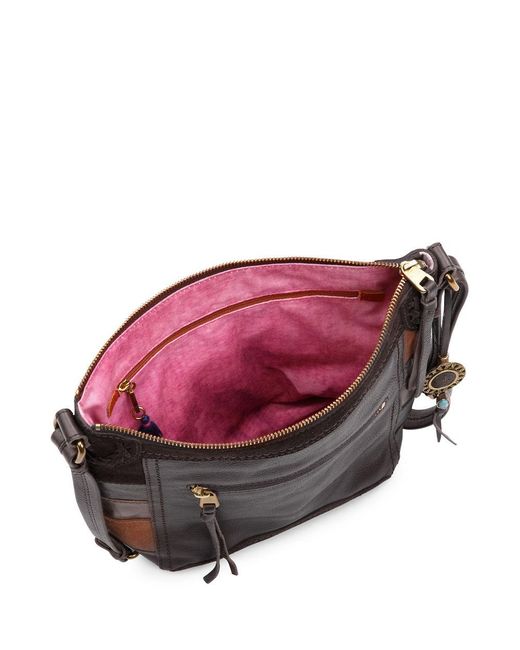 black leather sak purse