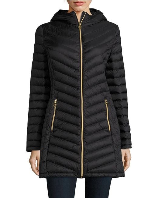 Michael michael kors Packable Down Puffer Coat in Black Lyst