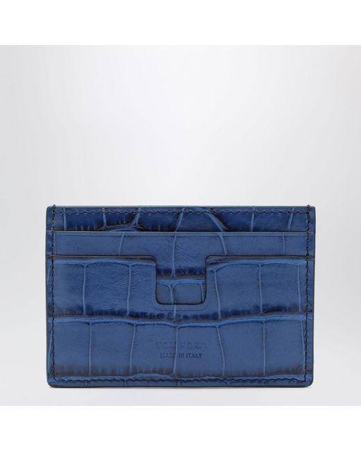 Tom Ford Blue Card Holder for men