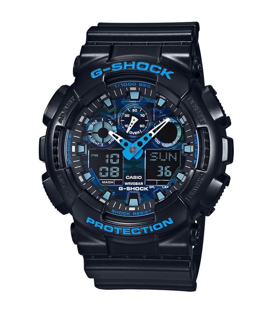 g shock blue face