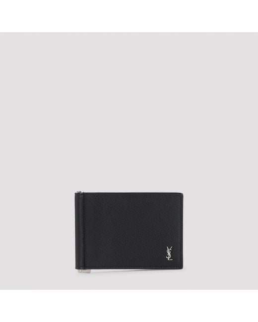 Saint Laurent Black Tiny Cassandre Wallet